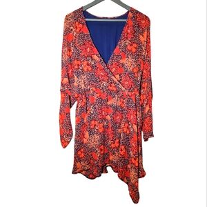 Free People Teegan Floral LS Mini Dress